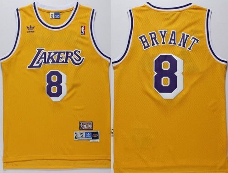 Men Los Angeles Lakers #8 Bryant Yellow Game Nike NBA Jerseys with the round neck